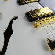 Columbia “White Bird” – White Hollow Body Electric Guitar