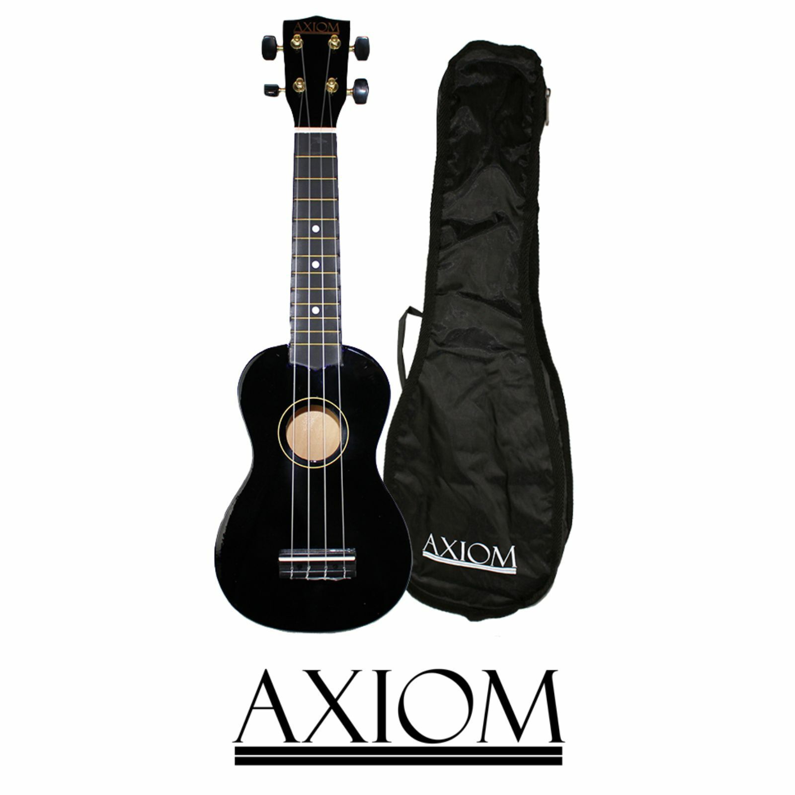 Spectrum Soprano Ukulele - Black with Carry Bag