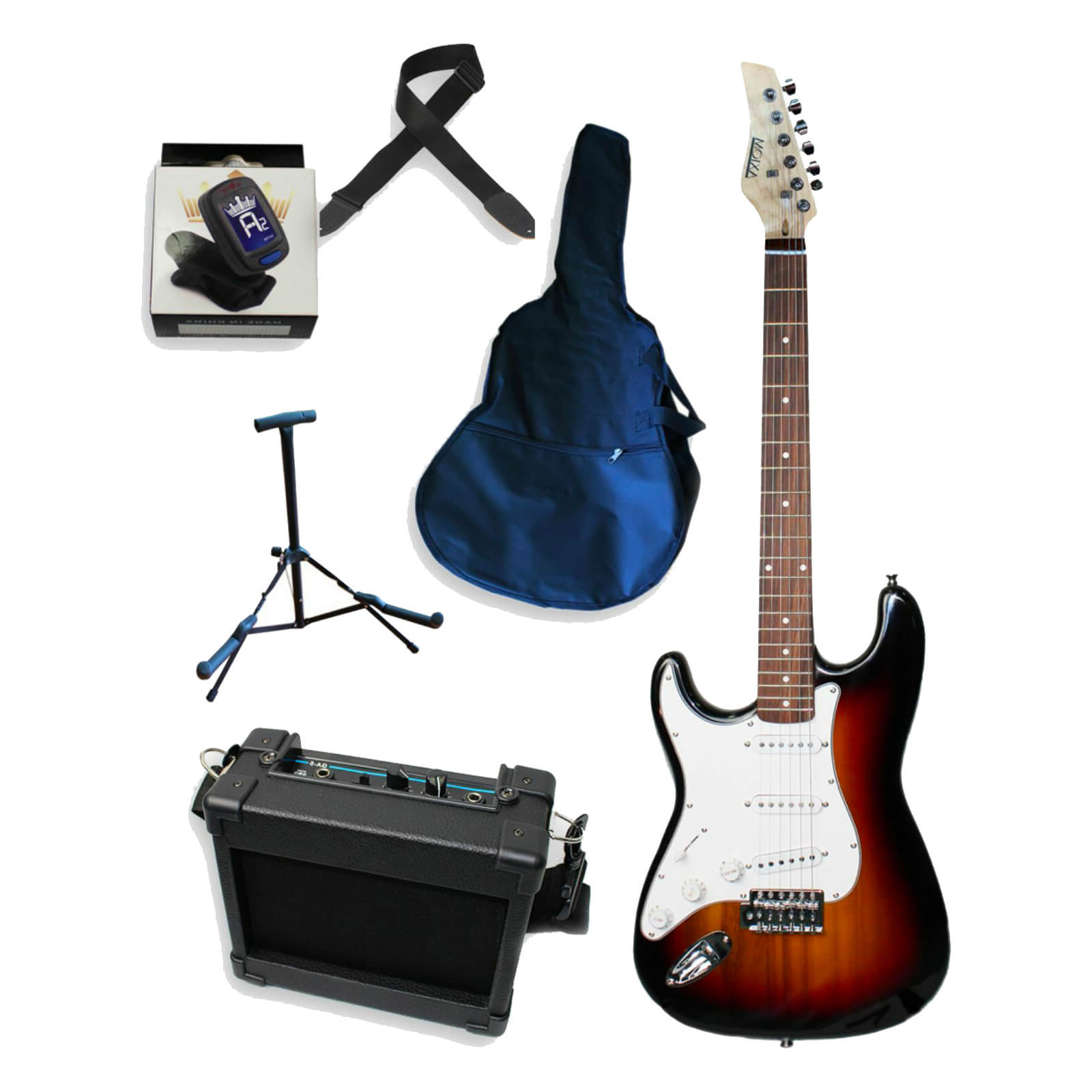 Discovery Left Handed Beginner Electric Guitar Pack – Sunburst